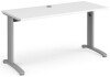 Dams TR10 Rectangular Desk with Cable Managed Legs - 1400mm x 600mm - White