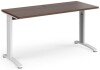 Dams TR10 Rectangular Desk with Cable Managed Legs - 1400mm x 600mm - Walnut