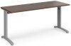 Dams TR10 Rectangular Desk with Cable Managed Legs - 1600mm x 600mm - Walnut
