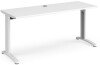 Dams TR10 Rectangular Desk with Cable Managed Legs - 1600mm x 600mm - White