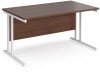 Dams Maestro 25 Rectangular Desk with Twin Cantilever Legs - 1400 x 800mm - Walnut
