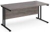 Dams Maestro 25 Rectangular Desk with Twin Cantilever Legs - 1600 x 800mm - Grey Oak
