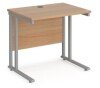 Dams Maestro 25 Rectangular Desk with Twin Cantilever Legs - 800 x 600mm - Beech