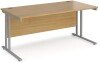 Dams Maestro 25 Rectangular Desk with Twin Cantilever Legs - 1600 x 800mm - Oak