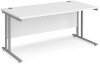 Dams Maestro 25 Rectangular Desk with Twin Cantilever Legs - 1600 x 800mm - White