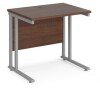 Dams Maestro 25 Rectangular Desk with Twin Cantilever Legs - 800 x 600mm - Walnut