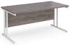 Dams Maestro 25 Rectangular Desk with Twin Cantilever Legs - 1600 x 800mm - Grey Oak