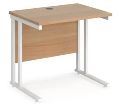 Dams Maestro 25 Rectangular Desk with Twin Cantilever Legs - 800 x 600mm - Beech