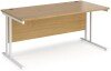 Dams Maestro 25 Rectangular Desk with Twin Cantilever Legs - 1600 x 800mm - Oak