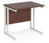 Dams Maestro 25 Rectangular Desk with Twin Cantilever Legs - 800 x 600mm - Walnut
