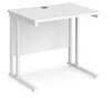 Dams Maestro 25 Rectangular Desk with Twin Cantilever Legs - 800 x 600mm - White