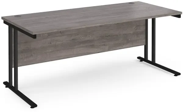 Dams Maestro 25 Rectangular Desk with Twin Cantilever Legs - 1800 x 800mm - Grey Oak