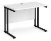 Dams Maestro 25 Rectangular Desk with Twin Cantilever Legs - 1000 x 600mm - White