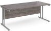 Dams Maestro 25 Rectangular Desk with Twin Cantilever Legs - 1800 x 800mm - Grey Oak