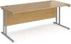 Dams Maestro 25 Rectangular Desk with Twin Cantilever Legs - 1800 x 800mm - Oak