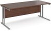 Dams Maestro 25 Rectangular Desk with Twin Cantilever Legs - 1800 x 800mm - Walnut