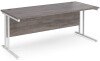 Dams Maestro 25 Rectangular Desk with Twin Cantilever Legs - 1800 x 800mm - Grey Oak