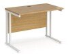 Dams Maestro 25 Rectangular Desk with Twin Cantilever Legs - 1000 x 600mm - Oak
