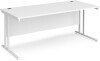 Dams Maestro 25 Rectangular Desk with Twin Cantilever Legs - 1800 x 800mm - White