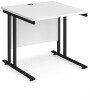 Dams Maestro 25 Rectangular Desk with Twin Cantilever Legs - 800 x 800mm - White
