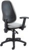 Gentoo Vantage 100 - 2 Lever Operators Chair with Adjustable Arms - Grey