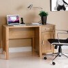 Dams Amazonia Rectangular Home Desk with Panel End Legs and 1 Door Support Pedestal - 1200 x 600mm