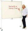 Spaceright Magnetic Mobile Pivot Writing White Boards - 1200 x 1200mm
