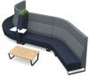 Dams Encore² Modular Double Seater High Back Sofa with Right Hand Arm & Wooden Sled Frame