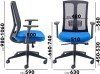 Dams Ronan Mesh Back Operator Chair - Blue