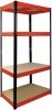 RB Boss FastLok 4 Tier Red/Black Powder Coated Freestanding Shelving - 1600 x 750 x 350mm