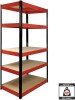 RB Boss 5 Tier Red/Black Powder Coated Freestanding Shelving 1800 x 900 x 400mm