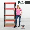 RB Boss FastLok 5 Tier Red/Black Powder Coated Freestanding Shelving - 1800 x 900 x 400mm