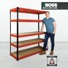 RB Boss FastLok 5 Tier Red/Black Powder Coated Freestanding Shelving - 1800 x 1600 x 600mm