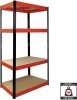 RB Boss 4 Tier Red/Black Powder Coated Freestanding Shelving 1800 x 900 x 400mm