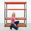 RB Boss 4 Tier Red/Black Powder Coated Freestanding Shelving 1800 x 1600 x 600mm