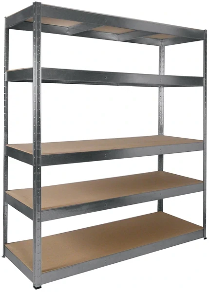 RB Boss FastLok 5 Tier Galvanised Steel Freestanding Shelving - 1800 x 1600 x 600mm