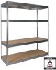 RB Boss FastLok 4 Tier Galvanised Steel Freestanding Shelving - 1800 x 1600 x 600mm