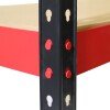 RB Boss FastLok 4 Tier Red/Black Powder Coated Freestanding Shelving - 1800 x 900 x 400mm