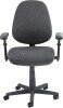 Dams Bilbao Operator Chair with Adjustable Arms - Charcoal