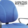 Dams Bilbao Operators Chair with Lumbar Support & Fixed Arms - Blue