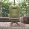 Dams Figaro High Back Chair with Solid Wooden Base