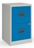 Bisley A4 Home Filer with 2 Drawers - Grey/Blue