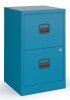 Bisley A4 Home Filer with 2 Drawers - Blue