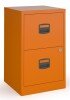 Bisley A4 Home Filer with 2 Drawers - Orange