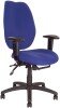 Nautilus Thames Operator Chair with Adjustable Arms - Blue