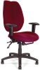 Nautilus Thames Operator Chair with Adjustable Arms - Wine