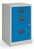 Bisley A4 Home Filer with 3 Drawers - Grey/Blue