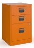 Bisley A4 Home Filer with 3 Drawers - Orange