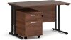 Dams Maestro 25 Rectangular Desk with Twin Canitlever Legs and 2 Drawer Mobile Pedestal - 1200 x 800mm - Walnut