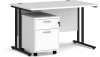 Dams Maestro 25 Rectangular Desk with Twin Canitlever Legs and 2 Drawer Mobile Pedestal - 1200 x 800mm - White